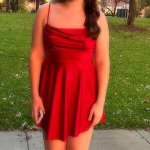 Silk Red Homecoming Dress!